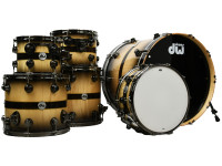 <b>DW Collector's Series 6-piece Shell Pack Candy Black Burst sobre Sycamore com Ziricote Inlay EDIÇÃO LIMITADA DR361822KKN</b>