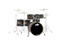 DW  PDP CM7 Satin Charcoal B. - Concept Maple Series, Versão rock, Conchas pintadas premium, Hardware de shell cromado, Conjunto completo de cascos FAST de 7 er feitos 100% de bordo com 7 camadas para casco de tom/baixo e 10 cama...