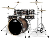 DW PDP CONCEPT Maple CM7 Satin Charcoal Black 7-pcs Bombo 22