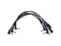 EBS  DC6-90F Flat Daisy Chain - Com 6 saídas, Entrada: 1x conector oco reto de 2,1 mm, Saídas: conector oco angular de 6x 2,1 mm, Polaridade: Padrão (meio negativo), Comprimento: 120 cm, 