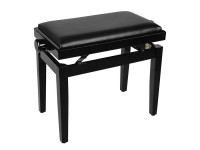 Egitana  PB1 Preto Brilhante  - banco de piano com assento ajustável (55,5x32,5x48-56cm), preto brilhante com assento skai preto, 