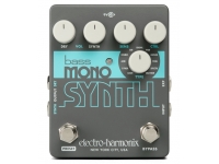 Electro Harmonix Bass Mono Synth  - 11 tipos de diferentes de som que emulam vários sintetizadores vintage, Pedal monofónico: sintetiza uma nota por oscilador, Botões: Type, Ctrl, Sens, Volume (Synth/Dry), Foot-switch: Preset, Bypass...
