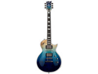 ESP E-II Eclipse Burl Maple Blue Natural Fade - Guitare électrique à simple pan coupé série ESP E-II, Fabriqué au Japon, Corps en acajou, table en loupe d'érable, Manche en acajou avec construction traversante., Profil de bras en U mince, ESP E-II Eclipse Burl Maple Blue Natural Fade - Guitare électrique à simple pan coupé série ESP E-II, Fabriqué au Japon, Corps en acajou, table en loupe d'érable, Manche en acajou avec construction traversante., Profil de bras en U mince,