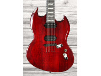 ESP  LTD Viper-1000 Black Cherry - Guitarra elétrica estilo DC, Corpo: Mogno (Khaya ivorensis), Braço: mogno de 3 peças (Khaya ivorensis), Fretboard: Ebony (Diospyros Crassiflora), Fixação do pescoço: colada, Forma do pescoço: U fin...