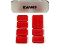Evans  EQ Pods - Ferramenta para controlo de sobretom e ressonância, 6 cápsulas de EQ pequenas e 1 grande numa caixa de metal resistente, Topo revestido com Teflon, Resistente a depósitos de sujidade e deformação, ...