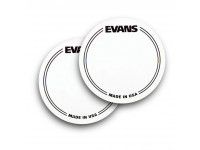 Evans  EQPC1 BassDrum Head Protection  - Tamanho: Único (para um batedor), Claro, Protege a cabeça do bombo do desgaste causado pelo batedor, A compra inclui: 2 almofadas, 