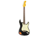 Fender 1960 Stratocaster Heavy Relic Rosewood Fingerboard Aged Black over 3-Colour Sunburst