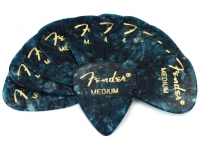 Fender 351 Shape Premium Celluloid Picks - Medium Ocean Turquoise 12-pack - Medidor: Médio, Cor: Oceano Turquesa, Quantidade: 1 Doz, 