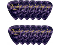 Fender  351 Shape Premium Pick Purple Motto Heavy 12 Pack  - Gauge Heavy, Colour Violet, Artist / Theme Moto, pack de 12, 