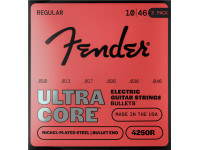 Fender 4250R Ultracore Embout de balle en acier nickelé 10-46 (paquet de 3) - Lot de 3 jeux de cordes pour guitare électrique, Calibre .010-.046, Construction en acier nickelé de qualité supérieure, Pointe ogivale pour un sustain accru et une meilleure stabilité d'accordage.... Fender 4250R Ultracore Embout de balle en acier nickelé 10-46 (paquet de 3) - Lot de 3 jeux de cordes pour guitare électrique, Calibre .010-.046, Construction en acier nickelé de qualité supérieure, Pointe ogivale pour un sustain accru et une meilleure stabilité d'accordage....