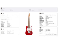 Fender  Affinity Series Telecaster FMT SH Laurel Fingerboard White Pickguard Crimson Red Transparent