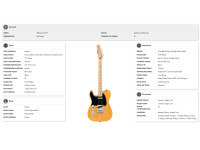 Fender  Affinity Series Telecaster Left-Handed Maple Fingerboard Black Pickguard Butterscotch Blonde