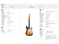 Fender American Vintage II 1961 Rosewood Fingerboard 3-Color Sunburst Fender American Vintage II 1961 Rosewood Fingerboard 3-Color Sunburst