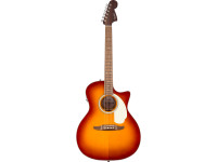 Fender California Deluxe Newporter CE Sienna Sunburst - Tampo maciço em abeto Sitka, Costas e ilhargas em mogno laminado, Corpo Newporter com cutaway, Braço em mogno com acabamento acetinado, Perfil de braço Slim C, Diapasão em nogueira com raio de 12 p... Fender California Deluxe Newporter CE Sienna Sunburst - Tampo maciço em abeto Sitka, Costas e ilhargas em mogno laminado, Corpo Newporter com cutaway, Braço em mogno com acabamento acetinado, Perfil de braço Slim C, Diapasão em nogueira com raio de 12 p...