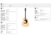 Fender CD-60SCE Dreadnought de 12 cordas NAT WN