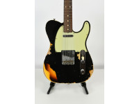 Fender  Custom Shop 1960 Custom Heavy Relic Aged Black Chocolate 3-Color Sunburst