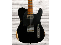 Fender Custom Shop Limited Edition 54 Telecaster Relic Aged Black - Made in USA, Corpo: Ash, Braço: Rift Sawn Maple, Perfil do braço: 1954 U, Construção: Bolt-On, Escala:  Rift Sawn Maple, 