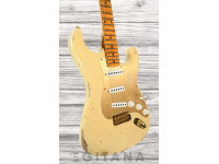 Fender Custom Shop Limited Edition 55 Bone Tone Relic 2A Flame Maple Fingerboard Aged Honey Blonde Gold Hardware