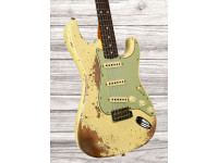 Fender Custom Shop Limited Edition 60 Dualmag II Stratocaster Super Heavy Relic Aged Vintage White