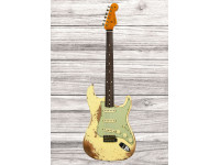 Fender Custom Shop Limited Edition 60 Dualmag II Stratocaster Super Heavy Relic Aged Vintage White