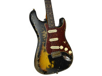 Fender Custom Shop Limited Edition 60 Stratocaster Super Heavy Relic Black Over Two Color Sunburst