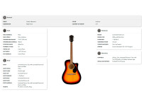 Fender  FA-125CE Dreadnought Walnut Fingerboard Sunburst