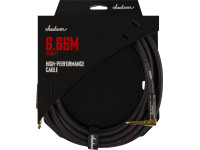 Fender  High Performance Cable Black and Red 6.66 m - 1/4 in. Right Angle-1/4 in. Straight, 