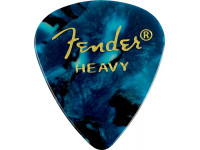 Fender Ocean Turq Pick Heavy - Espessura: Média, Forma clássica 351, Cor: Ocean Turq, Conjunto de 12 palhetas, 