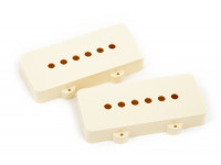 Fender  Pickup Covers Jazzmaster Aged White Plastic emb 2 UN - Capas de pickup Jazzmaster brancas envelhecidas, Conjunto de dois, 