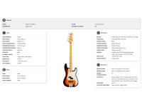 Fender  Player II Modified Active Precision Bass Maple Fingerboard 3 Tone Sunburst