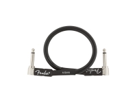 Fender Prof. Cable Angle Plug 30cm  - Cabo de Instrumento com Plugue Angulado, Comprimento: 30 cm, Tampa de PVC de 8 mm para evitar ruídos adicionais, Blindagem: 95% de cobre, Cor: preto, 