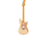 Fender Squier CV Duo Sonic HS MN GPG DSD - Corpo: Poplar, Braço: Maple aparafusado, perfil “C”, Escala curta: 610 mm (24”), Escala: Maple, raio 241 mm (9.5”), 21 trastes narrow tall, Pestana: Osso, largura 42 mm, 
