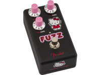 Fender  x Hello Kitty Black Fuzz Pedal - O fuzz baseado em amplificador operacional oferece uma ampla gama de tons e funciona bem com buffers., Controles fáceis de usar de volume, tom e fuzz para moldar o seu som., Conectores montados na ...