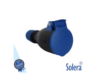 Ficha Schuko Fêmea 16A/250V IP54 Preta SOLERA