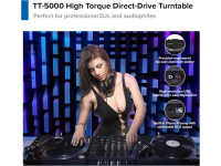 GEMINI Gira-Discos 33/45/78RPM Preto TT-5000