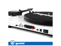 Gira-Discos 33/45/78RPM Preto/Branco C/ 2 Colunas GEMINI