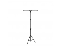 Gravity LS TBTV 17 Lighting Stand  - Suporte de luz com travessa, Construção de tripé estável, Tubo de aço, Suspensão dos pés com sino em alumínio fundido, Dois extratos, Capacidade de carga: 30 kg, 