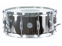 Gretsch Drums  Snare Drum Full Range Black Nickel Over Steel - Níquel preto sobre aço, Casco de aço de 1,2 mm, Bordos de 45°, Aros de aço de perfil triplo de 2,3 mm, Sistema de caixa com 20 fios, Cabeças Remo, 