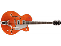 Gretsch  G5420T Electromatic Classic Bigsby Laurel Fingerboard Orange Stain - Single Cut Hollow Body Guitarra elétrica da Gretsch Electromatic Collection, Corpo em laminado de ácer com -Bracing, Pescoço de bordo colado com perfil em  Standard U e escala de Palisander dedo, D...