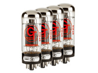 Groove Tubes  GT-6L6-S MED QUARTET - Quarteto de válvulas 6L6-S com potência média, Potência de saída de cerca de 20-25 watts, Brilhante e limpo com um poderoso impacto, Utilizadas em muitos amplificadores Fender clássicos e modernos,...