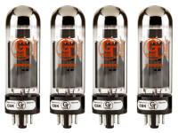 Groove Tubes  GT-E34LS MED QUARTET - Quarteto de válvulas E34L-S com gama de potência média, Potência de saída de cerca de 20-25 watts, Soco pronunciado na gama média com graves apertados, Utilizadas na maioria das cabeças de amplific...