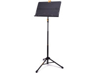 Hercules Stands  HCBS-408B+ Music Stand - Porta partituras fechado, Dobrável, Altura total: 147 cm, Altura do suporte: 64 - 116 cm, Dimensões do porta-partituras: 48 x 34,5 x 5 cm, Suporte dobrado (diâmetro x comprimento): 13 x 67 cm, 