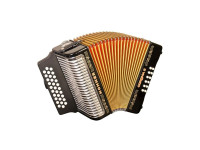 Concertina/Concertina Hohner Concertina Corona II GCF Black (Sol Dó Fá)