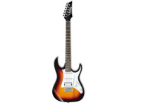 Ibanez GRX40-TFB Tri Fade Burst - Guitarra eléctrica Ibanez GRX40 com acabamento Tri Fade Burst, Corpo em basswood leve e equilibrado, Braço aparafusado GRX, Escala em pau-rosa, Configuração de pickups HSS, Pickup STD-S1 na posição...