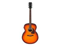 Ibanez PJ50E-OAH - Estilo: Jumbo, Costas e laterais: Meranti, Topo: Abeto, Pescoço: Meranti, Escala: Nandu, Incrustações de escala com pontos brancos, 