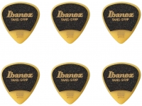 Ibanez PPA16HSG-YE Pick Set  - Série original do Grip Wizard da Ibanez, Espessura 1,00 mm, Heavy Sand Grip, Conjunto com 6 peças, Cor: amarelo, 