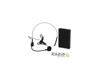 Ibiza  Microfone Headset S/ Fios 207.5mhz PORTHEAD12-2 B-Stock - Microfone Headset s/ fios c/ transmissor, Frequência VHF: 207.5MHz, Adequado p/ modelos PORT (12/15) VHF-BT, 