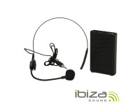 Ibiza  Microfone para Headset c/ Transmissor PORTUHF-HEAD2 - Microfone Para Headset C/ Transmissor, Para Sistemas das Séries PORT12 e 15UHF-BT, Cor: Preto, 