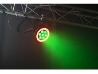 Ibiza  Projetor PAR C/ 7 Leds 6W RGBW 1 Anel LED DMX