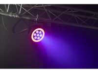 Ibiza  Projetor PAR C/ 7 Leds 6W RGBW 1 Anel LED DMX